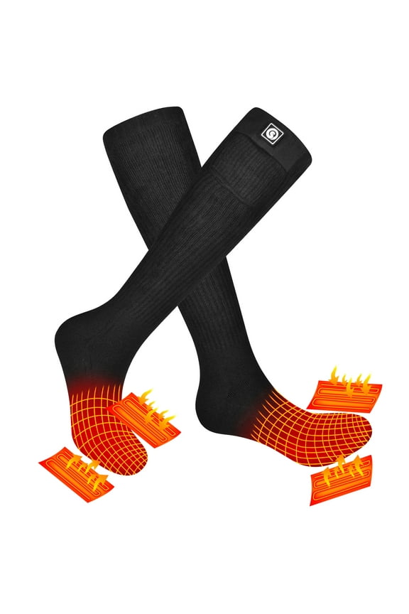 Heated Socks for Women and Men with 3 Heat Settings-Rechargeable Washable Electric Thermal Warming Socks for Hunting, Camping, Skiing (Battery Included)