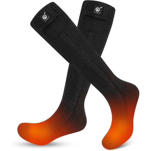 SNOW DEER Heated Socks for Men Women, Rechargeable Electric Socks for Cold Feet