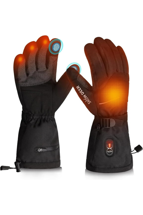 Heated Work Gloves Men Rechargeable Waterproof, Cut-Resistance Heated Gloves for Men Women, Touchscreen Heated Working Gloves for Men Outdoor Work