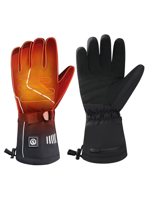 Rechargeable Heated Gloves for Men & Women | 4000mAh Large Battery | 3-Level Temp Control, Touchscreen & Waterproof | Warm for Skiing, Cycling, Hiking, Winter Outdoor Activities