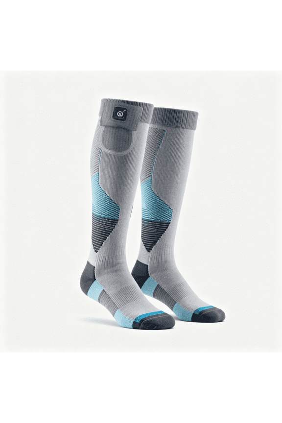 Rechargeable Heated Ski Socks for Men Women, 7.4V Electric Thermal Ski Foot Warmers, 3 Temp Settings Auto Anti-Scald Heating Socks for Skiing Snowboarding Subzero Winter Snow Sports