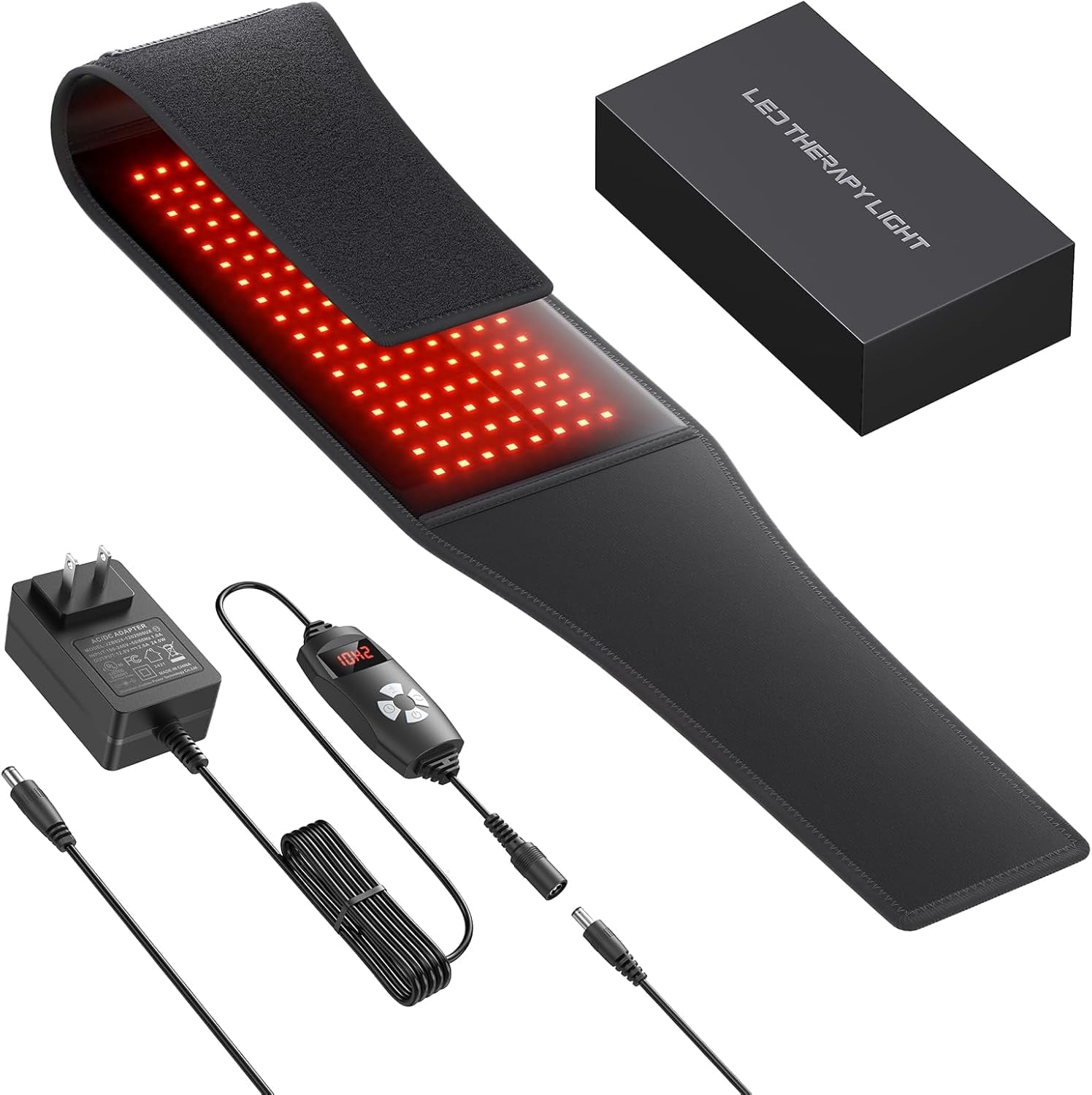 SNOW DEER Red Light Wellness Belt – 850nm Near-Infrared & 660nm Red Light for Muscle Comfort, Circulation Wellness, and Discomfort Management, with Timer and Controller
