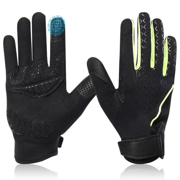 SNOW DEER Workout Gloves, Full Finger Padded Palm Weight Lifting Gym Gloves for Men & Women, Touch Screen Fingertips Washable Grip Gloves