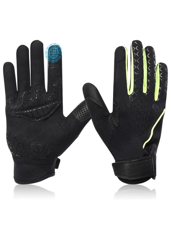 Workout Gloves, Full Finger Padded Palm Weight Lifting Gym Gloves for Men & Women, Touch Screen Fingertips Washable Grip Gloves