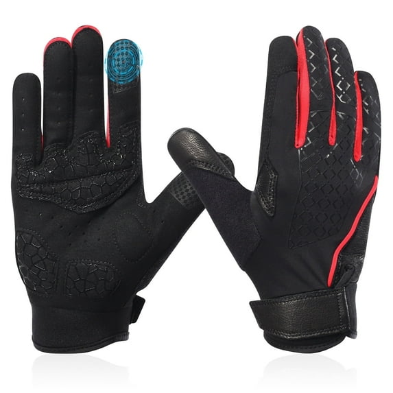 SNOW DEER Workout Gloves, Full Finger Padded Palm Weight Lifting Gym Gloves for Men & Women, Touch Screen Fingertips Washable Grip Gloves