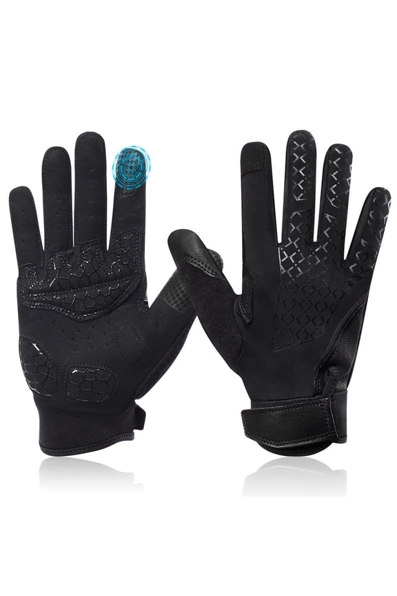 Workout Gloves, Full Finger Padded Palm Weight Lifting Gym Gloves for Men & Women, Touch Screen Fingertips Washable Grip Gloves
