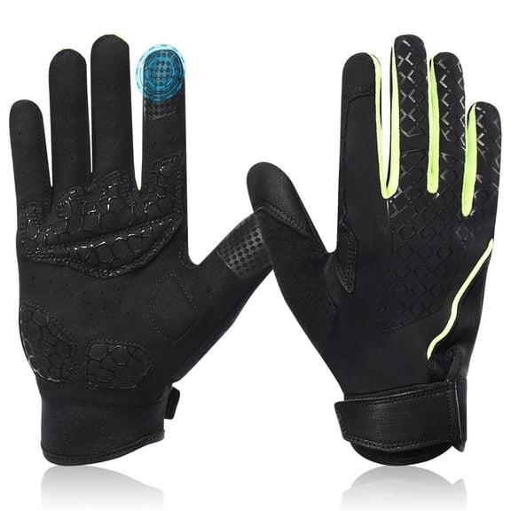SNOW DEER Workout Gloves, Full Finger Padded Palm Weight Lifting Gym Gloves for Men & Women, Touch Screen Fingertips Washable Grip Gloves
