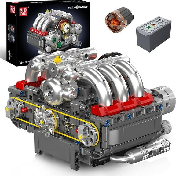 SNOWEAGLE Boxer Engine Model Kit That Runs, Build Your Own Mini V8 Engine, Car Engine Building DIY Model Engine Kit for Kids/Adults Collections(609+PCS)