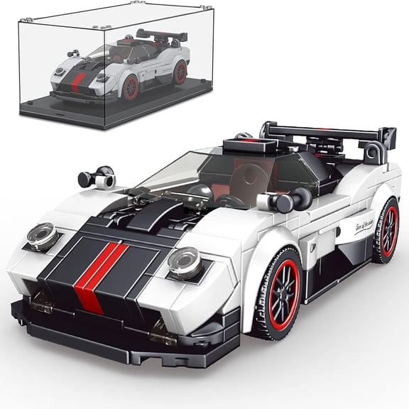 SNOWEAGLE Race Car Toys with Display Case,Classic Model Cars Kits Building Sets for Adults Kids 8+(374 PCS)