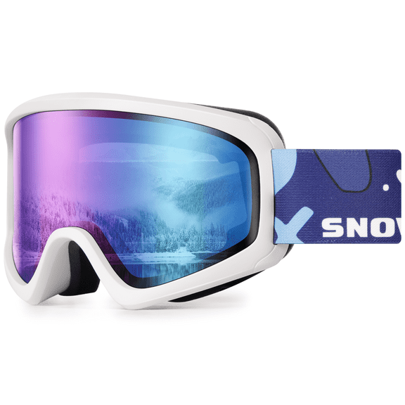 Snower Kids Ski Goggles - Over Glasses Ski/Snowboard Goggles for Youth - 100% UV Protection