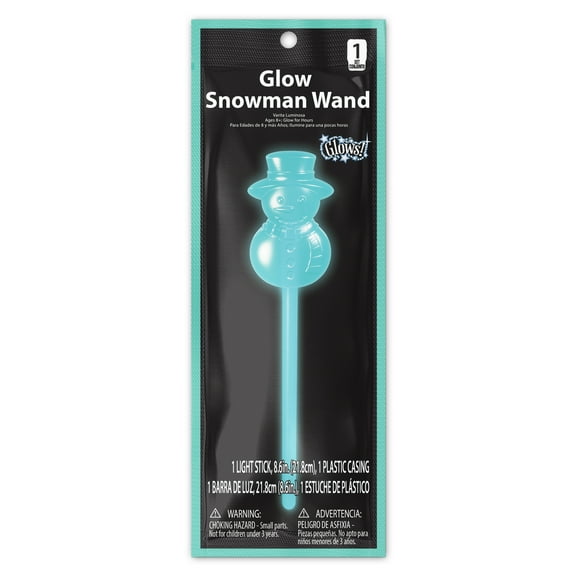 Christmas Aqua Christmas Snowman Glow Wand, 11.12" x 1" x 4.12", 45g