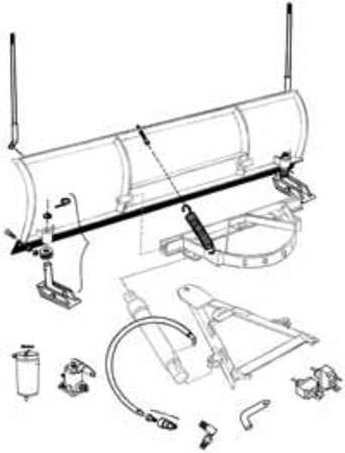 45-Inch Black Hydraulic Hose with Swivel and Fittings