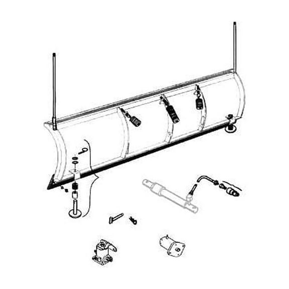 SNOWPLOW AFTERMARKET MANUFACTURING Blade Guide Kit, 27 In, Red 1308200