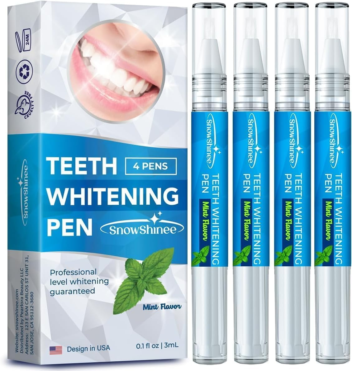 SNOWSHINEE Teeth Whitening Essence TSF6Pen: Tooth White Gel for a Beautiful Smile Night and Day - Advanced Whitener Refill - Instant Stain Remover, Easy for Sensitive Teeth Care 50+ Uses