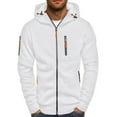 thumbnail image 1 of SNOWSONG Baggy Hoodie Men Mens Jacket Men's Casual Long Sleeve Drawstring Hooded Sweatshirt Loose Zipper Cardigan Jacket Zip up Hoodie Men Big and Tall Hoodie White M, 1 of 7