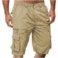 thumbnail image 1 of SNOWSONG Cargo Pants,Casual Pants Men's Casual Multi-Pocket Loose Straight Leg Shorts Work Shorts ,Mechanic Pants,Men Apparel Khaki 3XL, 1 of 6
