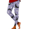 thumbnail image 1 of SNOWSONG Halloween Leggings for Women, Plus Size Leggings Women's Holiday Casual Halloween Printed Leggings Workout Exercise Bottoms, Womens Leggings, Tummy Control Leggings Purple 3XL, 1 of 6
