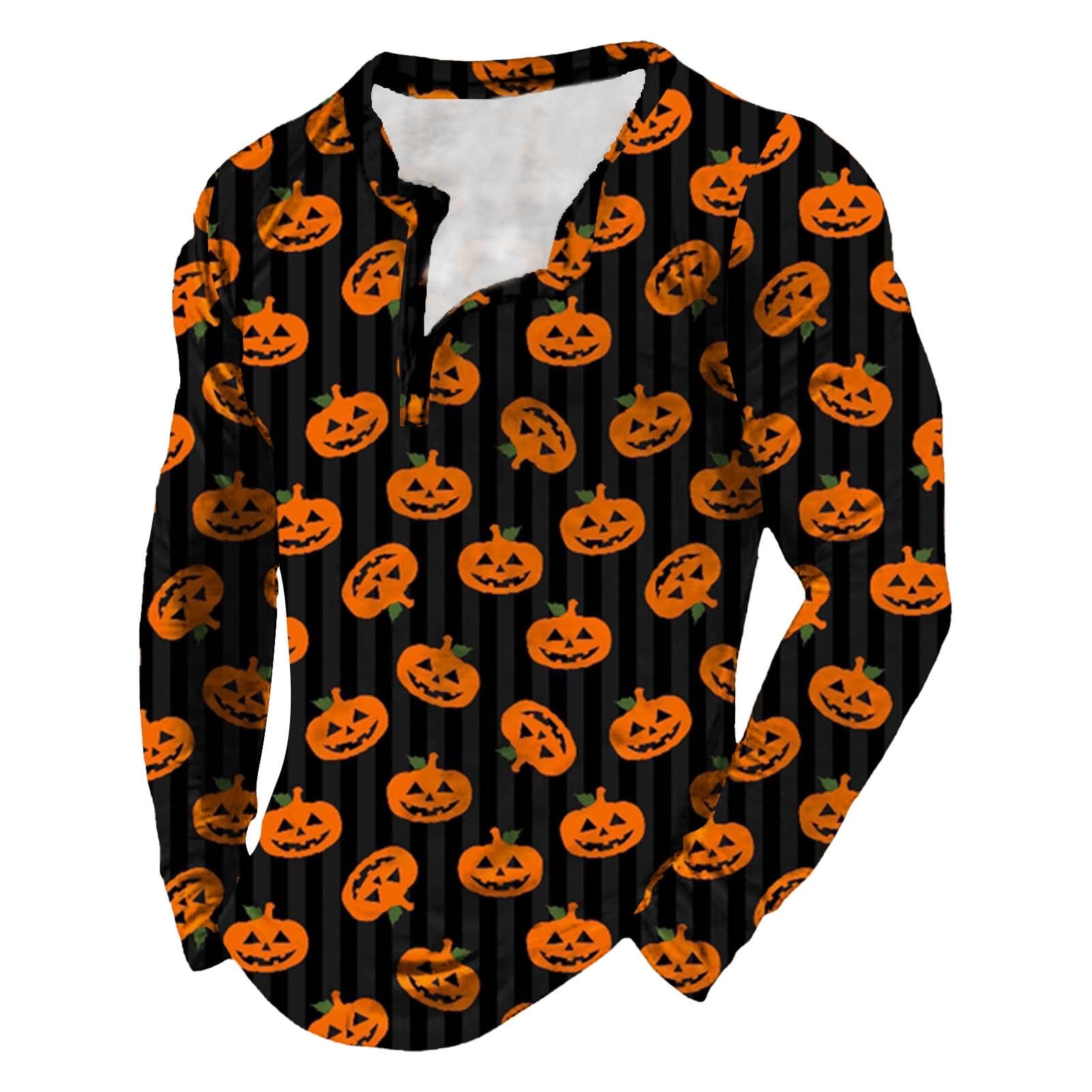 SNOWSONG Clearance! Halloween Shirts for Men, Button Down Shirt Men's