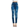 thumbnail image 1 of SNOWSONG Leggings for Women, Women's Stretch Comfy Yoga Pant Warm Printed Hiking Faux Denim Calf Pant Yoga Pants, Leggings with Pockets for Women Leggings for Women Tummy Control Blue XL, 1 of 8