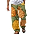 thumbnail image 1 of SNOWSONG Clearance! Pants for Men, Halloween Pants Men's Casual Pants Halloween Pumpkinhead Beach Pants with Pockets, Baggy Pants Men, Halloween Pajamas B XL, 1 of 4
