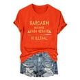 thumbnail image 1 of SNOWSONG Clearance! Shirts for Women, Graphic Tees for Women Funny Halloween Print Short Sleeve Crew Neck T Shirts Cute Tops for Women Trendy, Halloween Tshirts, Plus Size Shirts Orange XL, 1 of 4