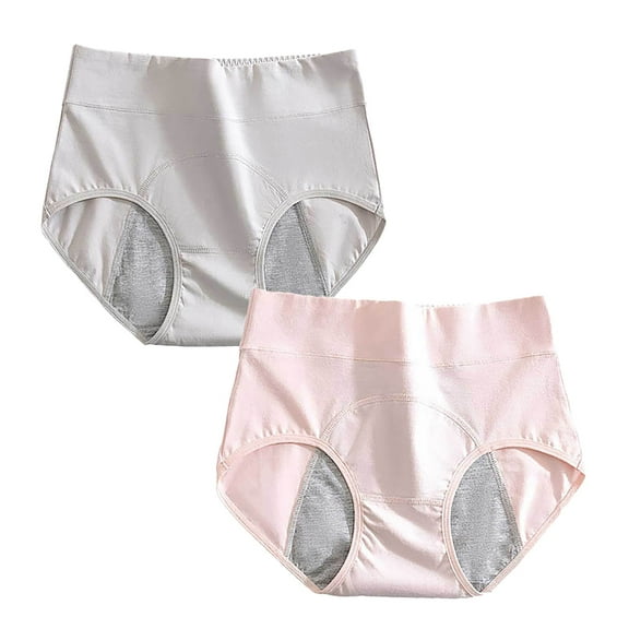 SNOWSONG Cotton Underwear for Women 3 Pcs Women's Breathable Anti Side Leakage Panties Set, Period Underwear for Women, Underwear Women Pack, Seamless Underwear Rose Gold 2XL