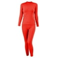thumbnail image 1 of SNOWSONG Fleece Lined Leggings Women, Womens Padded Thickened Wool Thermal Underwear Set Long Sleeve Bottoms + Pants Two Piece Set, Winter Clothes for Women, Pajamas Set for Women Red XL, 1 of 3