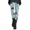 thumbnail image 1 of SNOWSONG Halloween Leggings for Women Halloween Women's High Waisted Bottom Pants Tummy Tuck Leggings Pantyhose Plus Size Leggings Womens Leggings Tummy Control Leggings Light Blue 3XL, 1 of 6