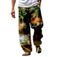 thumbnail image 1 of SNOWSONG Pants for Men, Sweatpants for Men Men's Casual 3D Printed Beach Pants Loose Trend Trousers, Baggy Pants Men, Halloween Pajamas, 1xPants, Green XL, 1 of 6