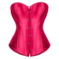 thumbnail image 1 of SNOWSONG Women's Bustier Corset Top Plus Size Satin Waist Cincher Overbust Bustiers 1PC Top Red XS, 1 of 9