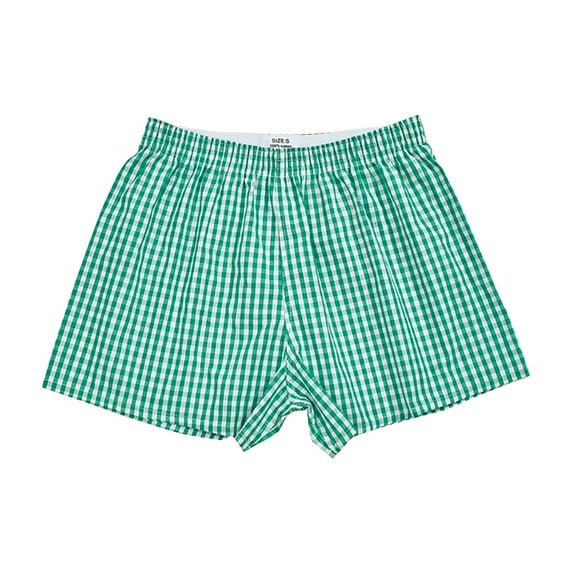SNOWSONG Women's Shorts, Womens Trendy Gingham & Checkered Shorts, Mid-rise Boxer Shorts – Pure Cotton Sleepwear for Teens & Adults Sports Casual Home, Linen Shorts for Women Mint Green XL