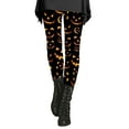 thumbnail image 1 of SNOWSONG Womens Leggings Plus Size Leggings Women's Slim Halloween Fun Printed Bottom Pants Casual Warm Leggings Halloween Leggings for Women Tummy Control Leggings Black XL, 1 of 7