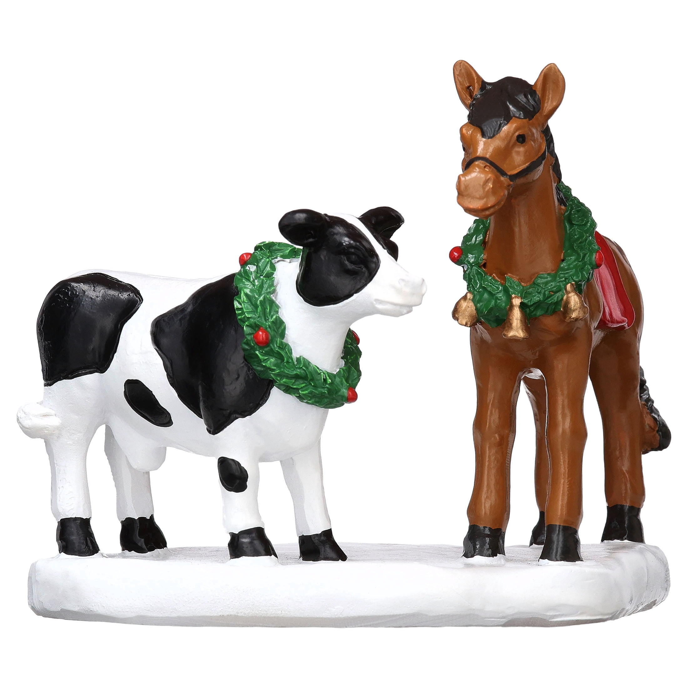 Snowy and Holly Christmas Village Decorative Figurine, Multicolor, 3.8", by Holiday Time