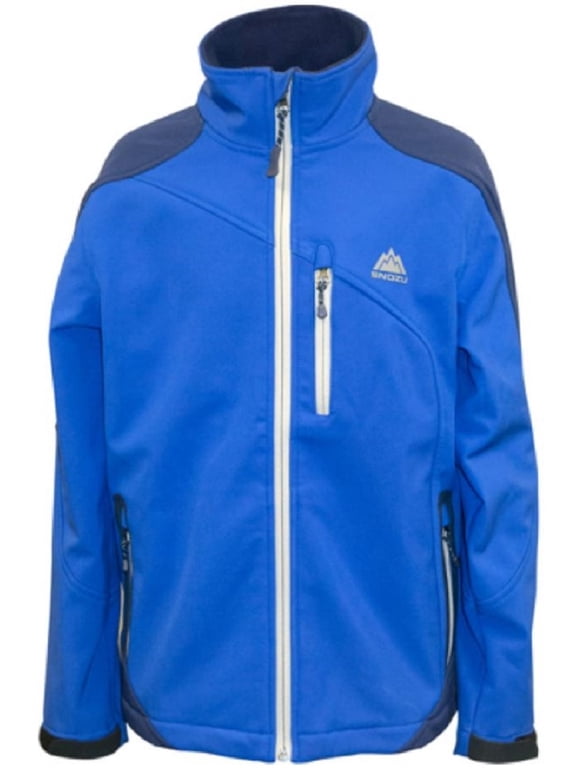 Boys Fleece-Lined Softshell Jacket (S (7/8),Royal Blue/Peacoat)