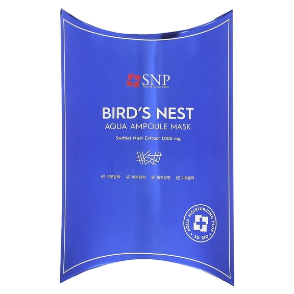 [ SNP ] Bird's Nest Aqua Ampoule Facial Mask 25ml x10 Sheets