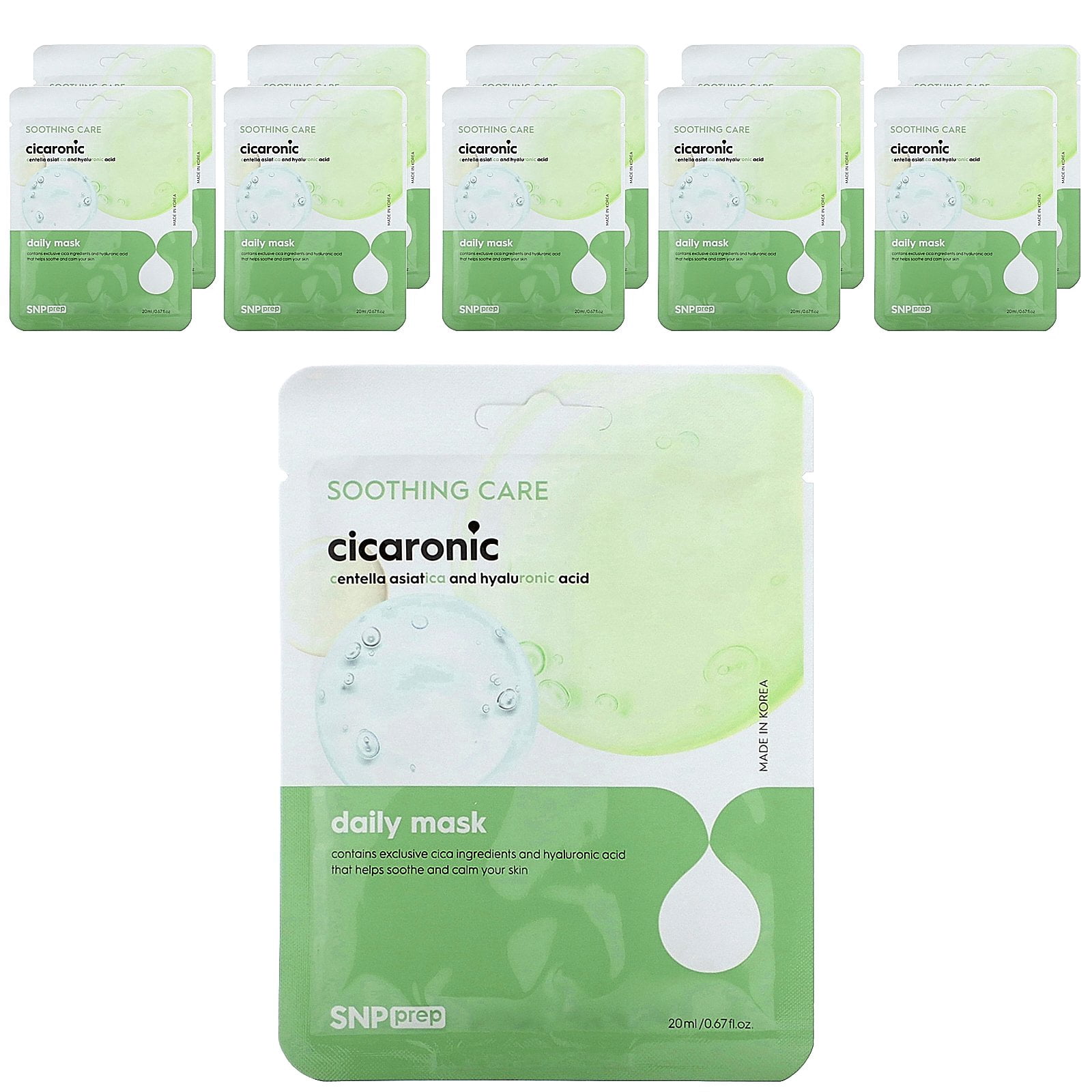 Snp Mask SNP Daily Beauty Mask, Cicaronic, 10 Sheet Masks, 0.67 fl oz (20 ml ...