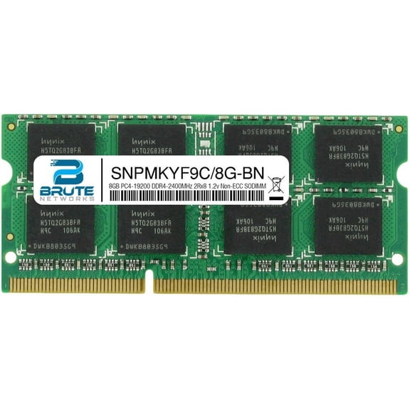 Brute Networks SNPMKYF9C/8G-BN - 8GB DDR4-2400MHz 2Rx8 Non-ECC SODIMM (Compatible with OEM PN# SNPMKYF9C/8G)