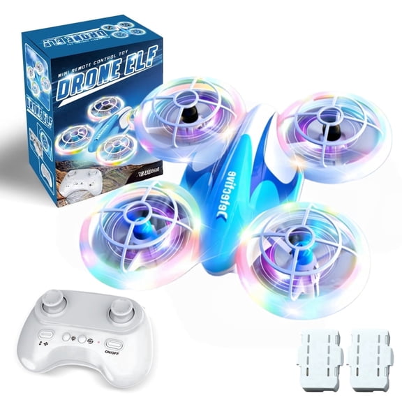 Muivan Mini LED Drone with 6 Colorful Light Modes, Stunt RC Quadcopter For Beginners 14+ Age