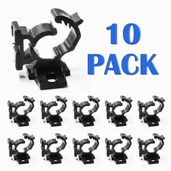 SnapnStrut 17-20HS Nylon, Black 3/8"-3/4" Surface Mount Pipe, Conduit, Cable Hanger, 10-Piece Pack American Made