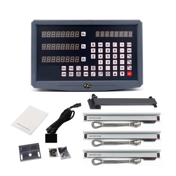 SNS-3V Milling Lathe Machine DRO Digital Readout Kit AC110/220 And 3 Pieces 0-1000mm Linear Scale Displacement Encoder ,Easy to Operate