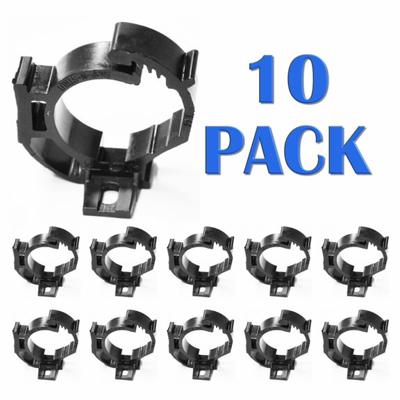 SnapnStrut 40-44HS Nylon, Black 1-1/4"-1-5/8" Surface Mount Pipe, Conduit, Cable Hanger, 10-Piece Pack American Made