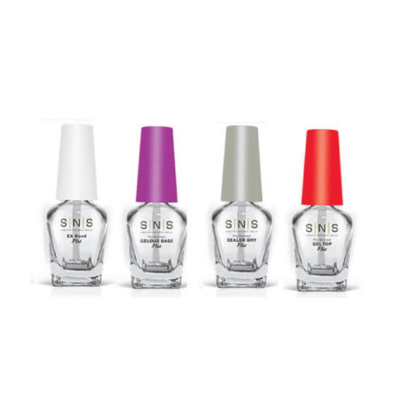 SNS Nails Dip Prep Liquid E.A Bond + Gelous Base + Sealer Dry + Top Coat * 4ct *