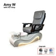 thumbnail image 1 of SNS Pedicure Spa Amy with P21 Gray, Diamond Shape SPA with LED Light, Remote Smart Button Control Chair, Matching Pedicure Stool, 1 of 2