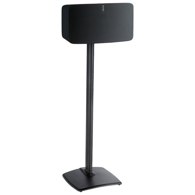 SNSWSS51B1 Sanus Speaker Stand for Sonos Play:5 Audio Enhancing Design for Vertical & Horizontal Orientations with Built-In Cable Management and Premium Aluminum Materials (Black)