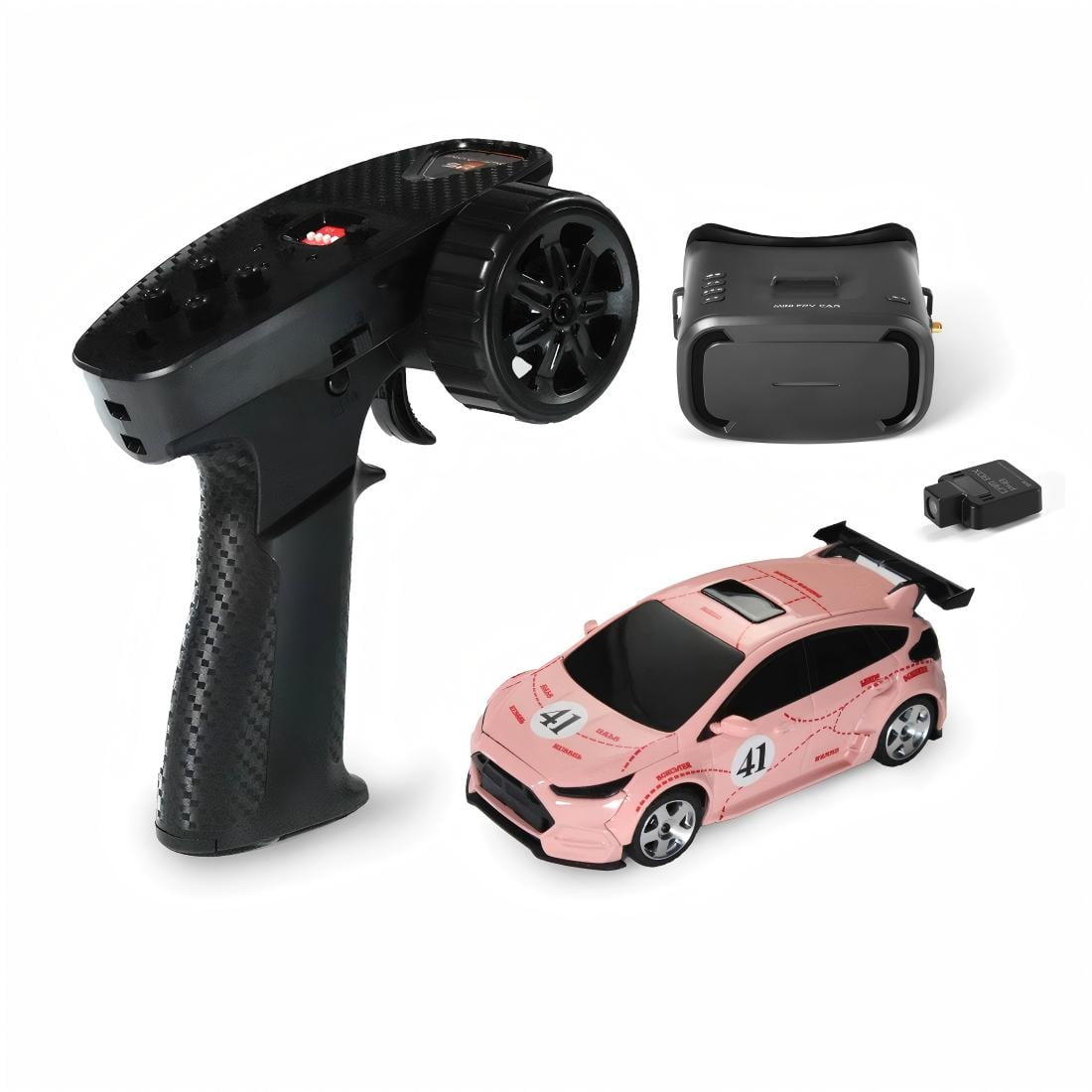 SNT Mix GO MG044 1:43 MG044 FPV RC Drift Car, 4WD Mini Racing Car with Camera, Proportional Steering, LED Lights & Dual Racing/Drift Modes – RTR + FPV Glasses Set for Adults