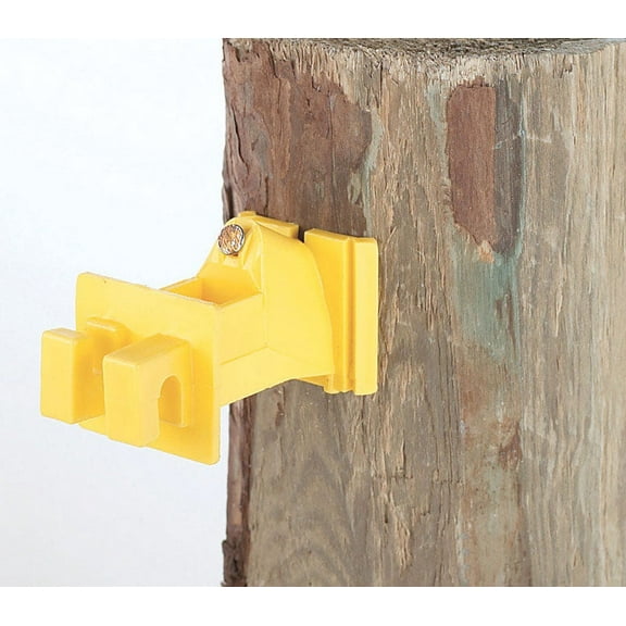 SNUG WOOD POST INSULATOR YELLOW 25 PACK