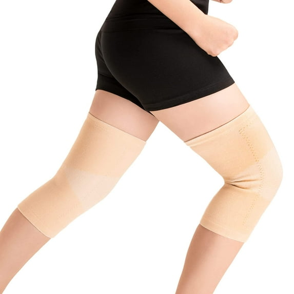 SNUG360 Wool Knee Warmers - Soft & Breathable Knee Sleeves, Helps Improve Blood Circulation & Relieve Knee Pain (Small (1 Pair), Beige)