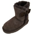 thumbnail image 1 of SNUGRUGS Kids Genuine Sheepskin Boot with Bow Design and Reinforced Heel - Chocolate - US 3, 1 of 1