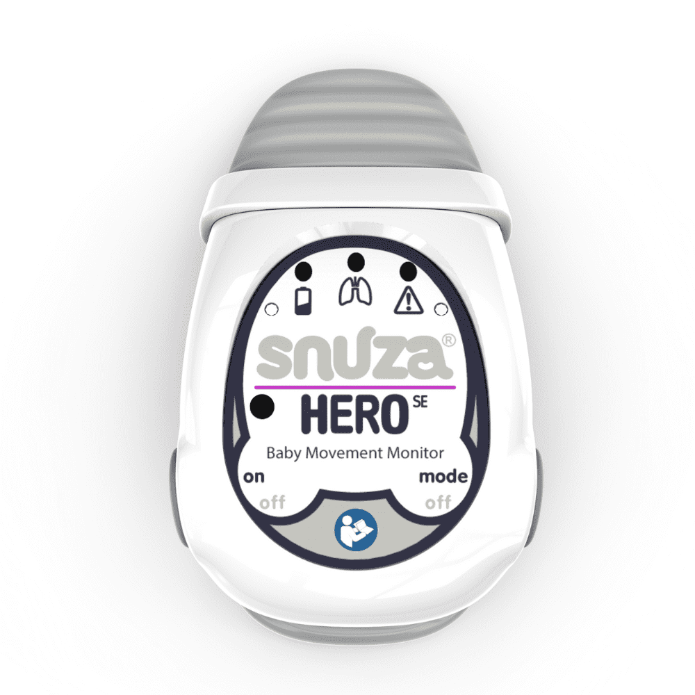 SNUZA HERO Baby Abdominal Movement Monitor: Real-time Alerts for No Breathing, Gentle Vibration Rousing, Portable Wearable, Medical Grade Material. Safer Sleep for Infants. Peace of Mind for Parents