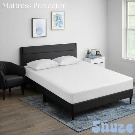 Snuze 54" x 75" x 12" Mattress Protector, White, Full